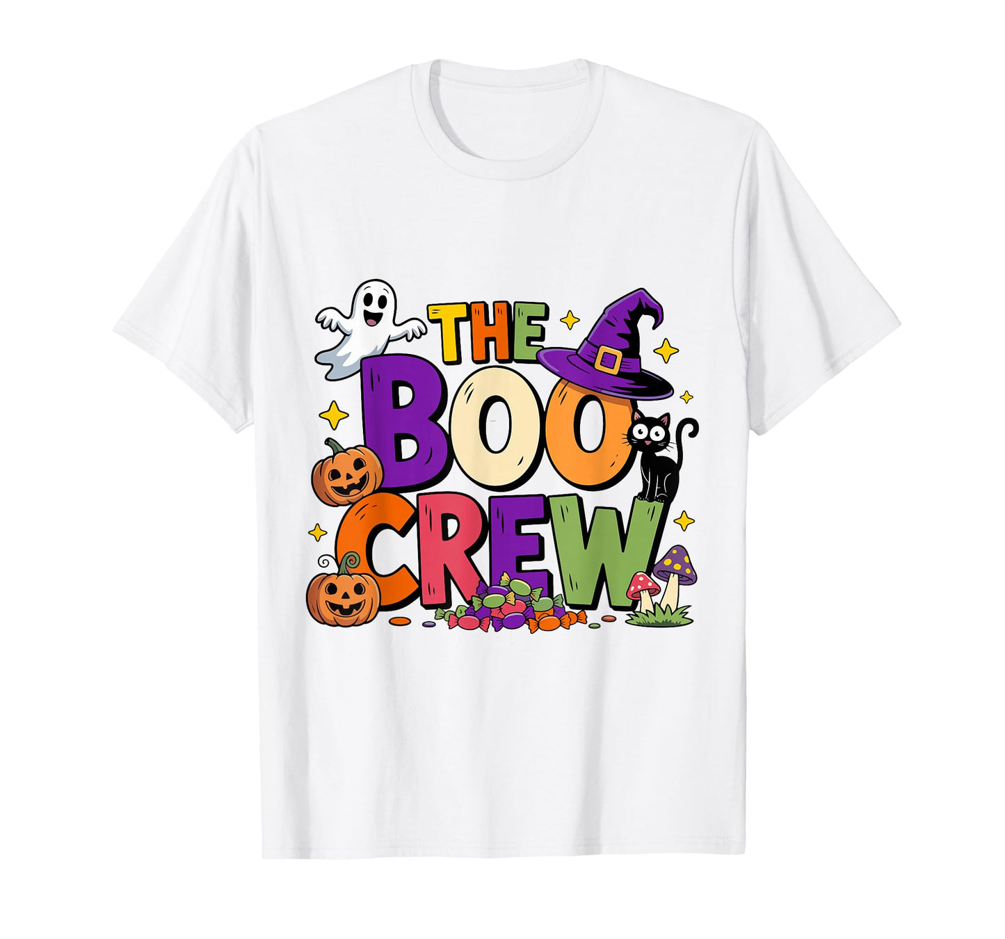 Halloween The Boo Crew Cute Ghost Spooky Family Matching T-Shirt