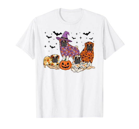 Funny Halloween Ghost English Mastiff Boo Costume Spooky Dog T-Shirt