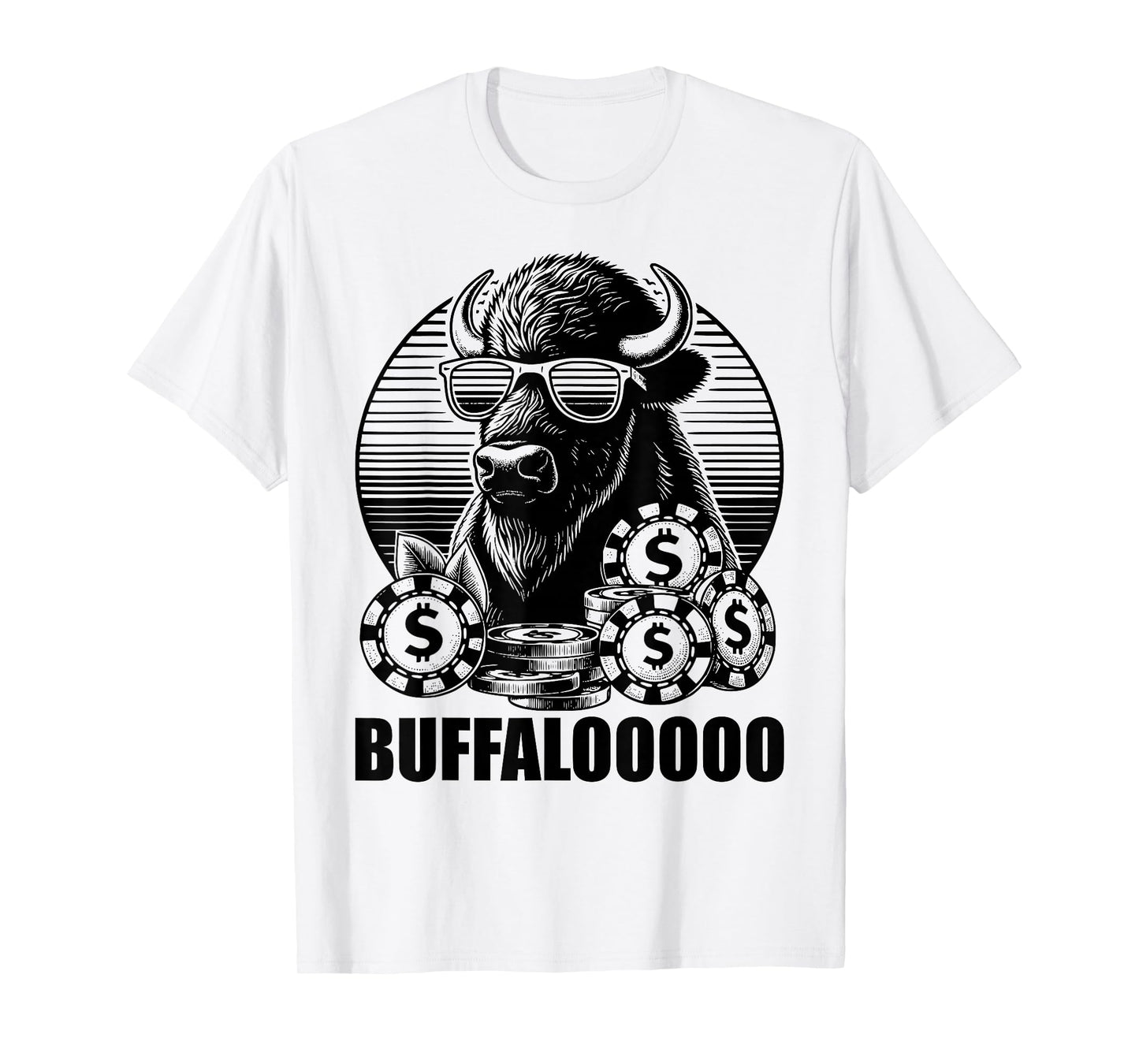 Lucky Buffalo Casino Slot Machine BUFFALOOOOO Gambling T-Shirt