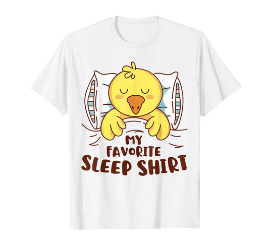 Favorite Sleep Shirt Cute Duck Sleeping Boys Girls Kids Fun T-Shirt