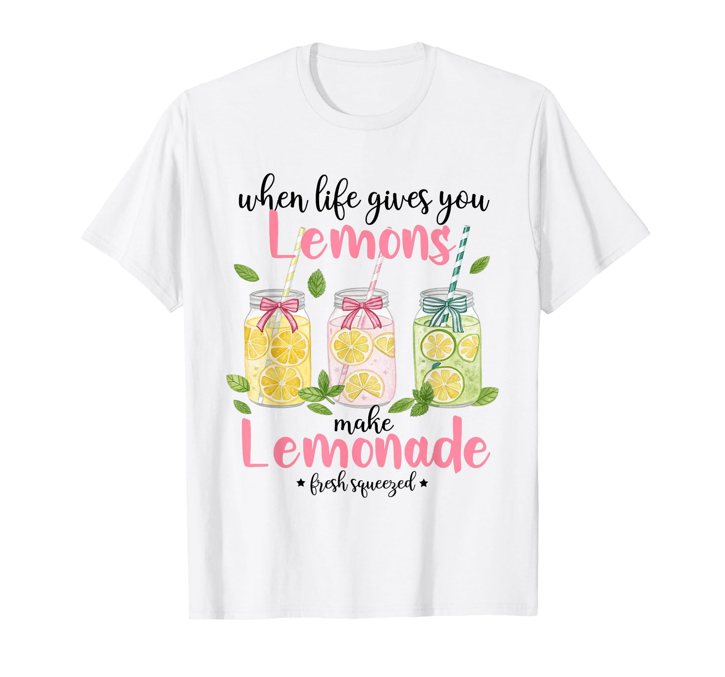 When Life Gives You Lemons Make Lemonade Fruit Summer Vibes T-Shirt