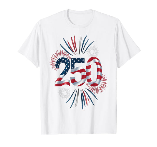 250th Anniversary Patriotic July 4th T-Shirt – USA 1776-2026 T-Shirt