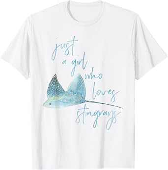 Just a Girl Who Loves Stingrays - Cute Shark Lover Design T-Shirt