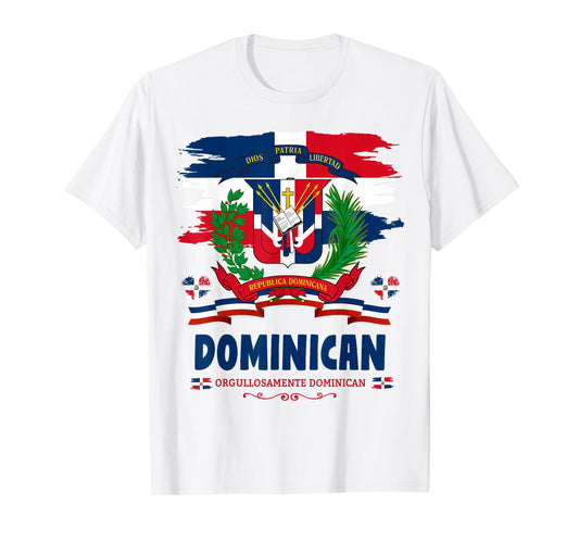 Coat of Arms Republica Dominicana For Kids & Dominican Flag T-Shirt