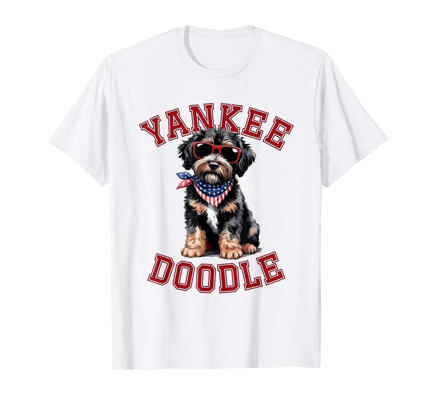 Yankee Doodle Goldendoodle Patriotic 4th of July T-Shirt