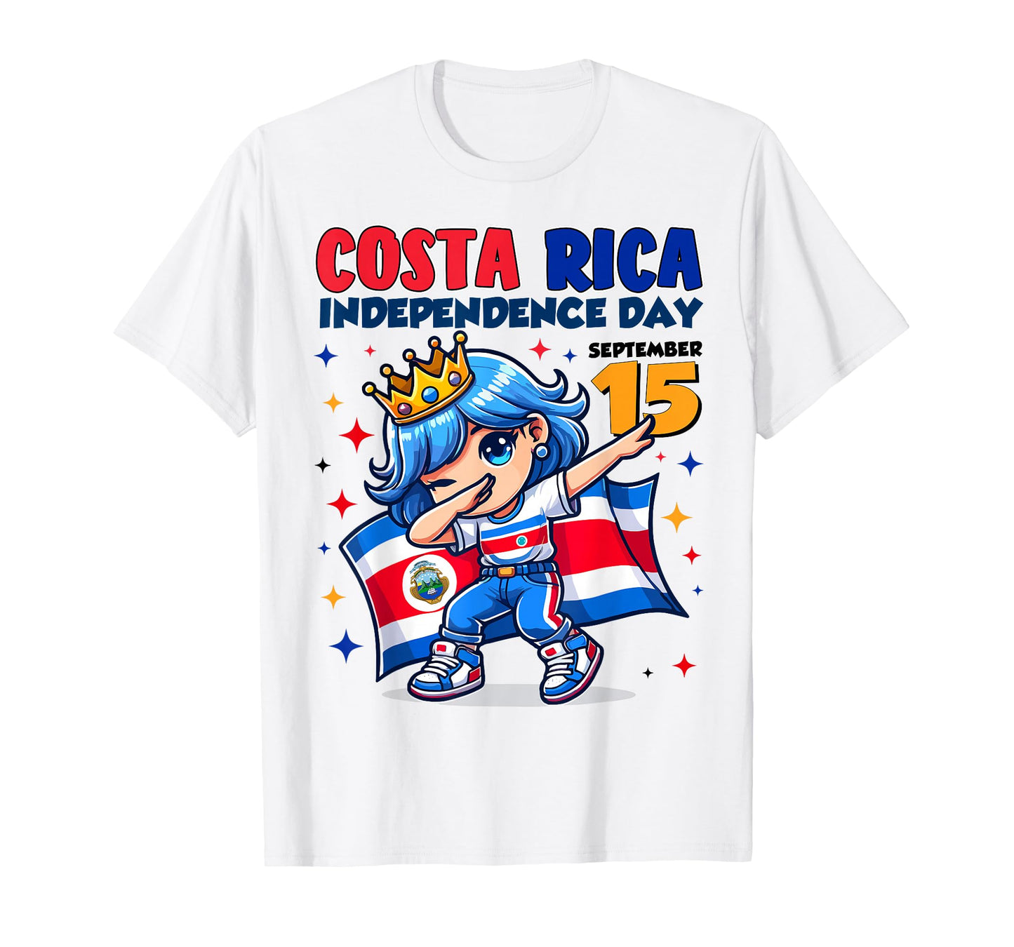 Costa Rica Independence Day September 15 Celebration girls T-Shirt