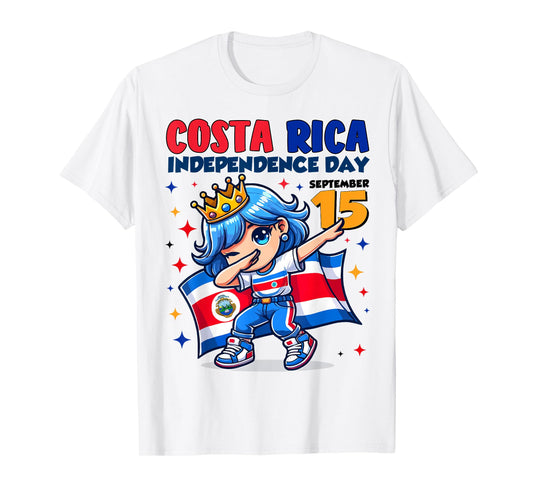 Costa Rica Independence Day September 15 Celebration girls T-Shirt