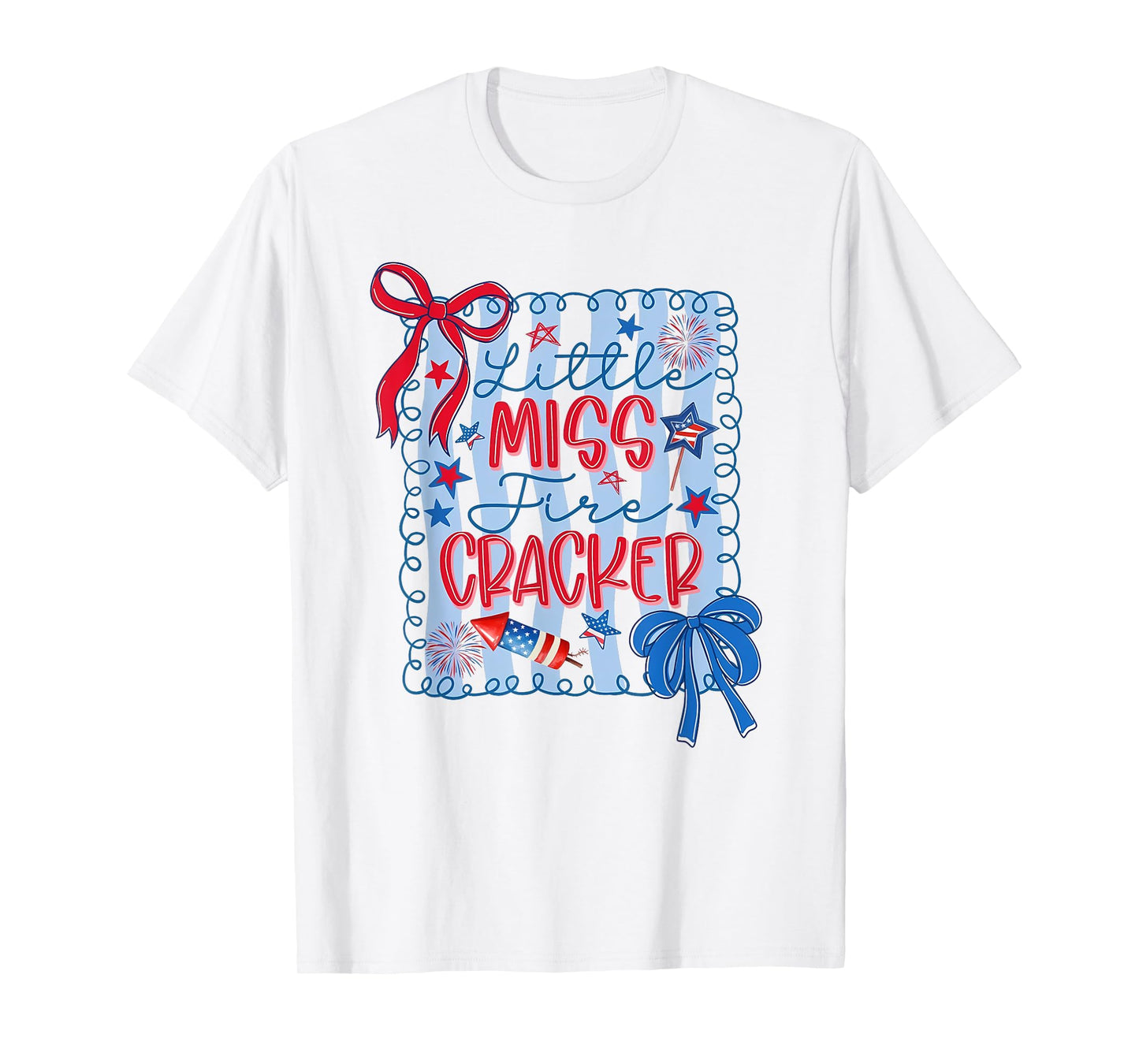 Little Fire Cracker 4th Of July USA America Patriotic T-Shirt