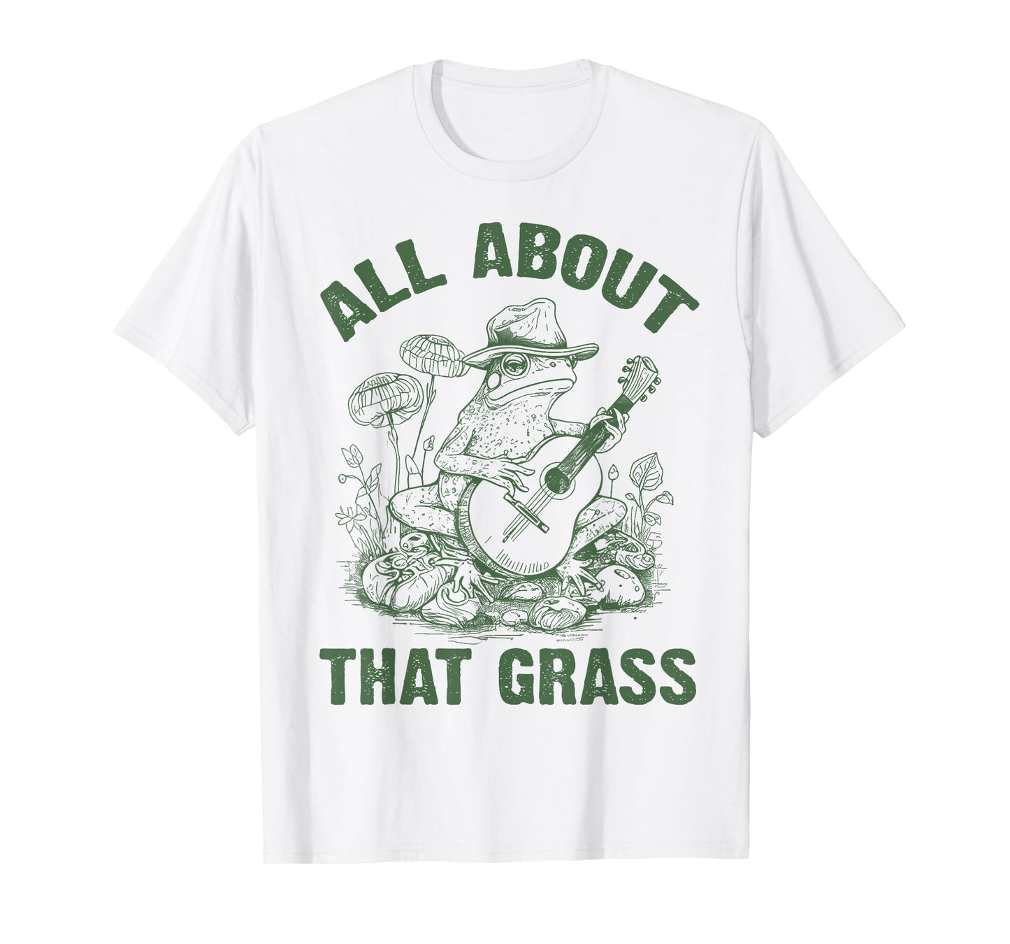 Retro Western Cowboy Frog Playing Guitar Music Frog Lover T-Shirt