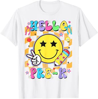 First Day Of PreK For Kids Girls Boys Teacher Back to School T-Shirt
