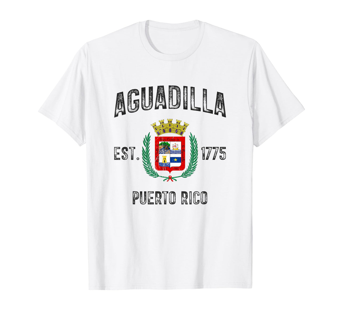 Vintage Aguadilla EST.1775 Puerto Rico Flag Design T-Shirt