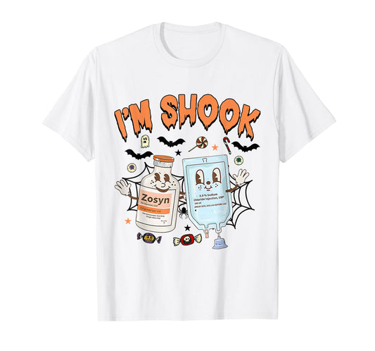 Funny Zosyn I'm In Shook Halloween Spooky ICU ER Nurses Week T-Shirt