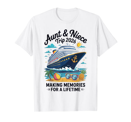 Aunt Niece Cruise Trip 2026 Summer Vacation Matching Family T-Shirt