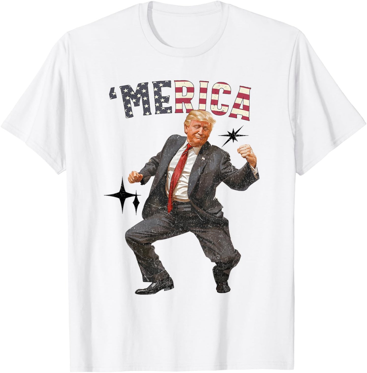 'MERICA TRUMP Happy 4th Of July Trump American Flag Gifts T-Shirt