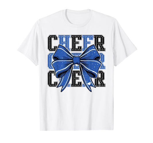 Coquette Cheer Shirt Blue Team Sport Cheerleading T-Shirt
