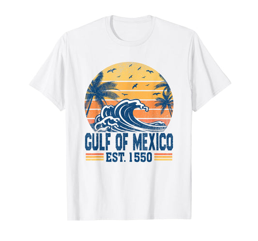 Gulf of Mexico Estd 1550 Retro Vintage Historical T-Shirt