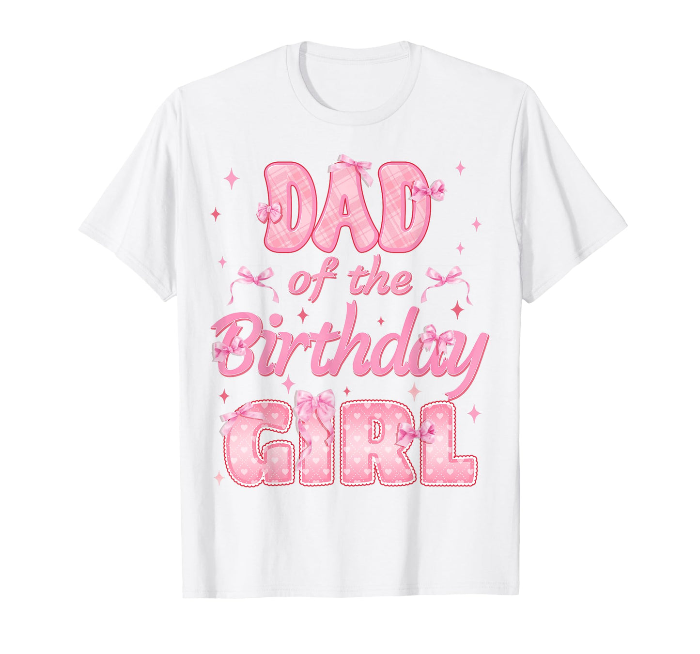 Dad And Mom Of The Birthday Girl Coquette Family Matching T-Shirt