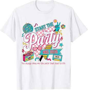 Cute Start The Party VBS 2025 VBS Week Vacation Bible School T-Shirt