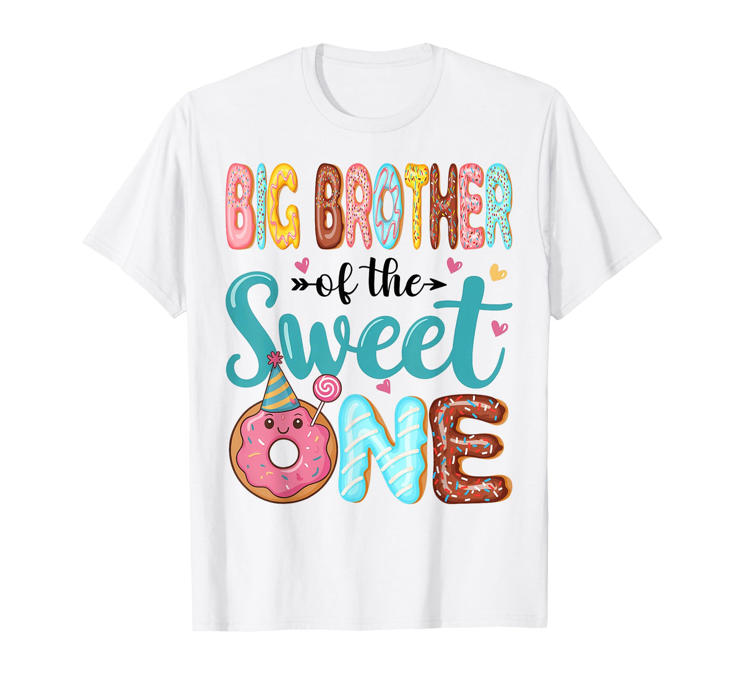 Big Brother Of The Sweet One 1st Birthday Girl Donut Party T-Shirt