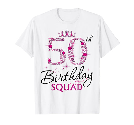 50th Bday Group Birthday 50 Birthday 50 Party Crew Squad T-Shirt