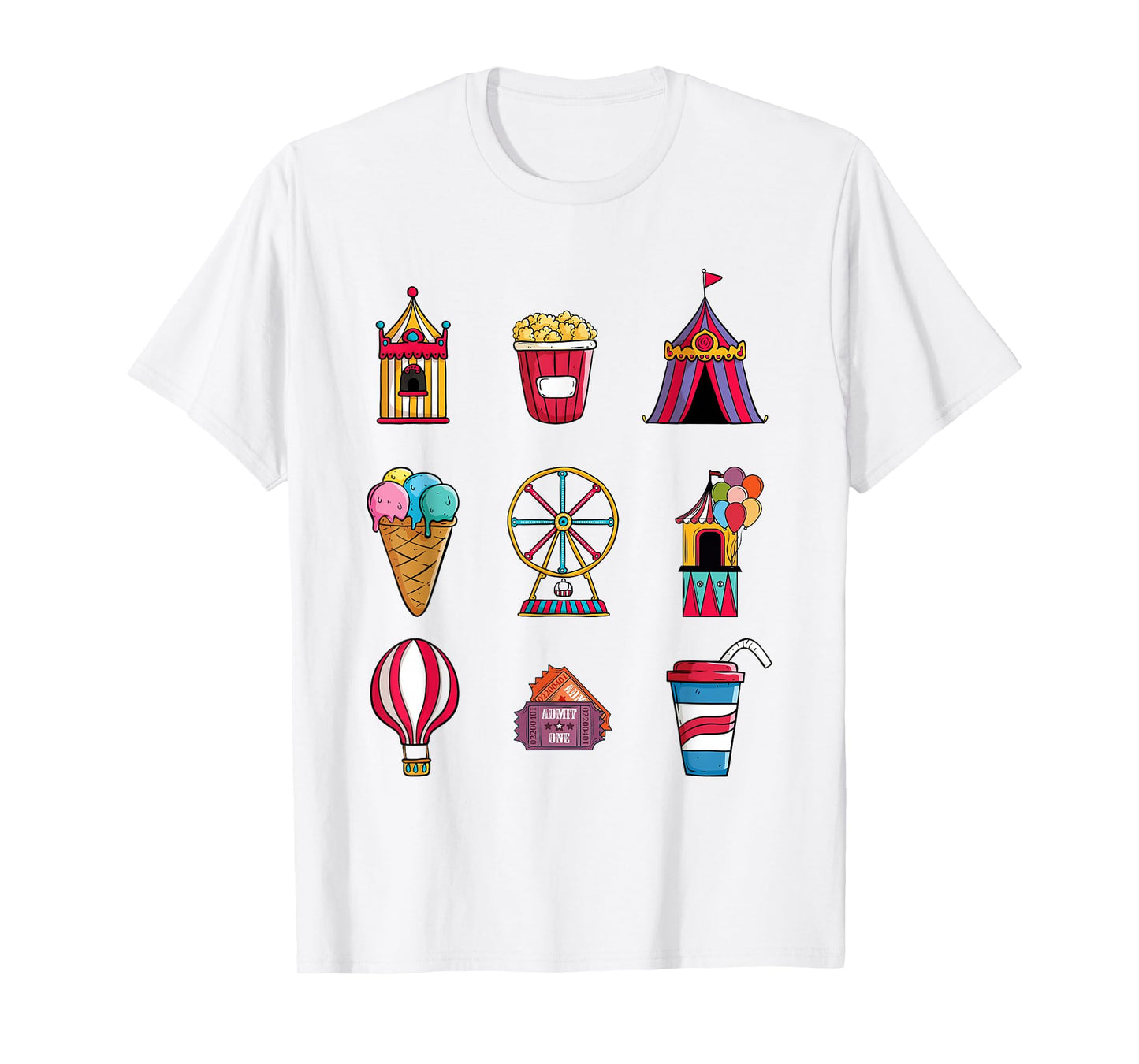 Funny State Fair With Ice Cream Ferris Wheel And Circus Tent T-Shirt