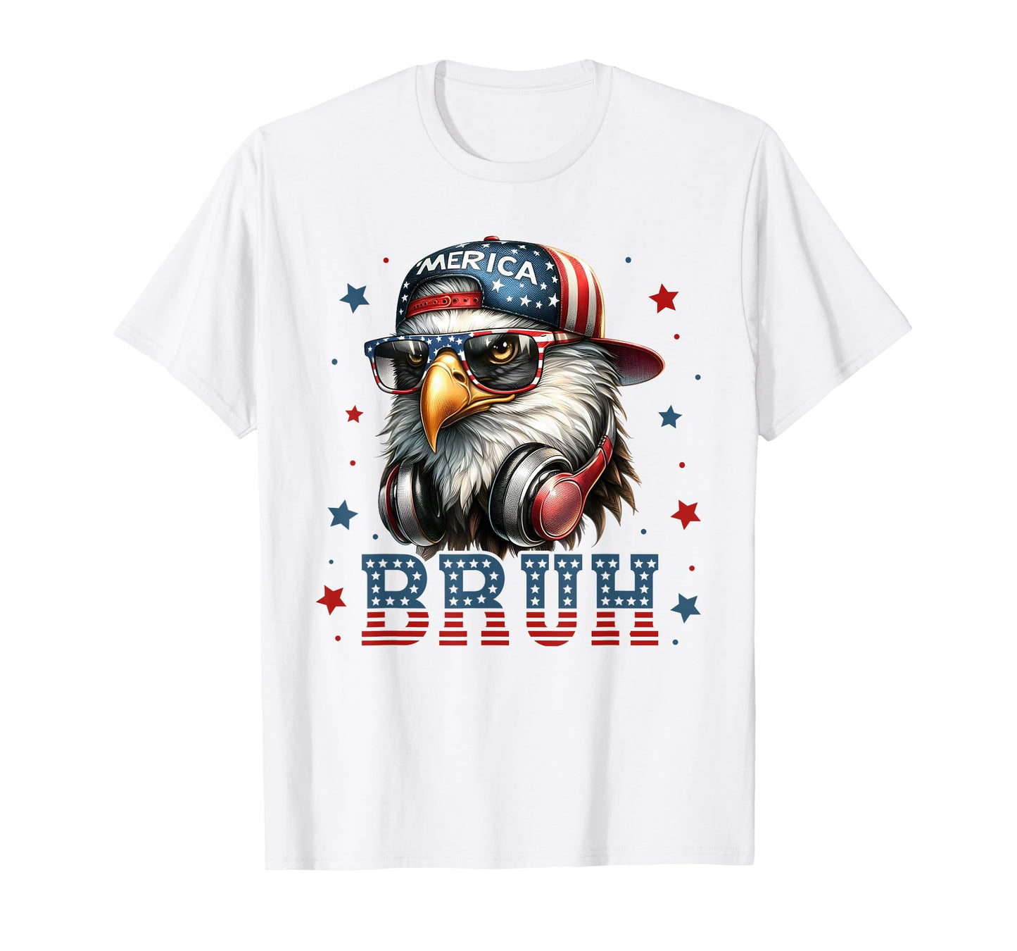 Bruh Fourth 4th Of July Eagle American Patriotic Mens Boys T-Shirt