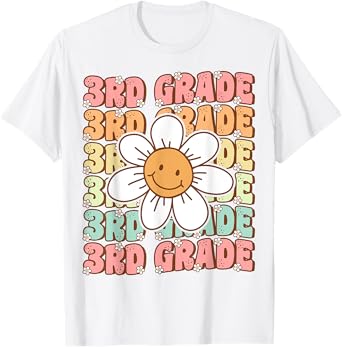 Groovy 3rd Grade Back To School First Day of Third Grade T-Shirt