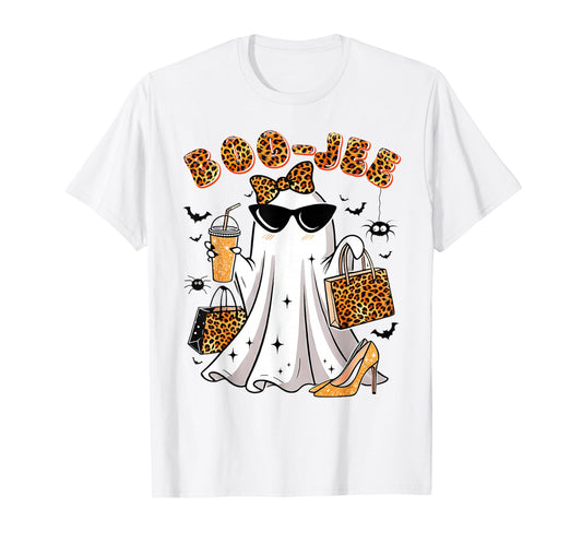 Coquette Ghost Coffee Boo-JEE Halloween Boujee Cute Ghost T-Shirt