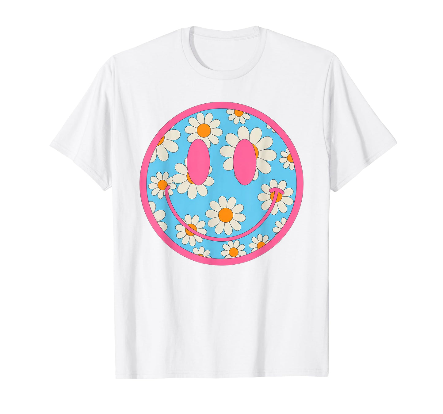 Happy Retro Daisy Smile Face Preppy Aesthetic Men Women Kids T-Shirt
