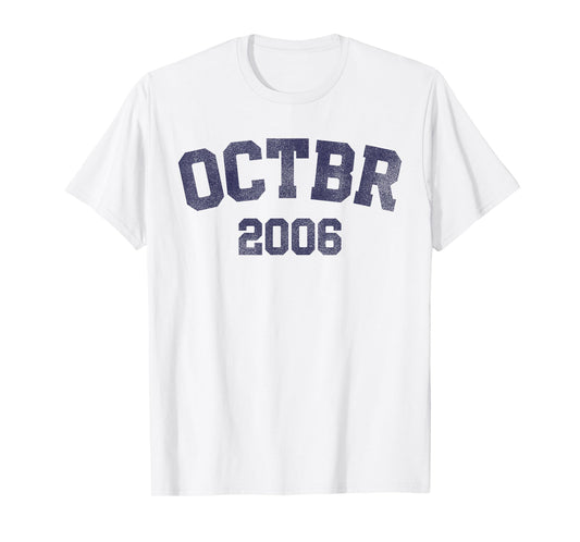 October - Vintage 2006 19th Birthday Retro 19 Years Old T-Shirt