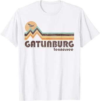 Gatlinburg Tennessee TN 70s 80s Retro Style Vintage Souvenir T-Shirt