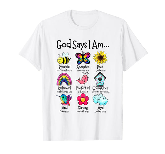 God Says I Am Bee Spring Christian Funny Easter Day Kids T-Shirt