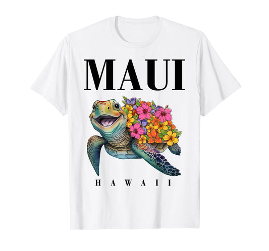 Maui Hawaii T Shirt Girl Women Kids Sea Turtle Hawaiian T-Shirt