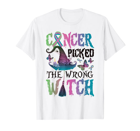 Metastatic Breast Cancer Picked The Wrong Witch Halloween T-Shirt