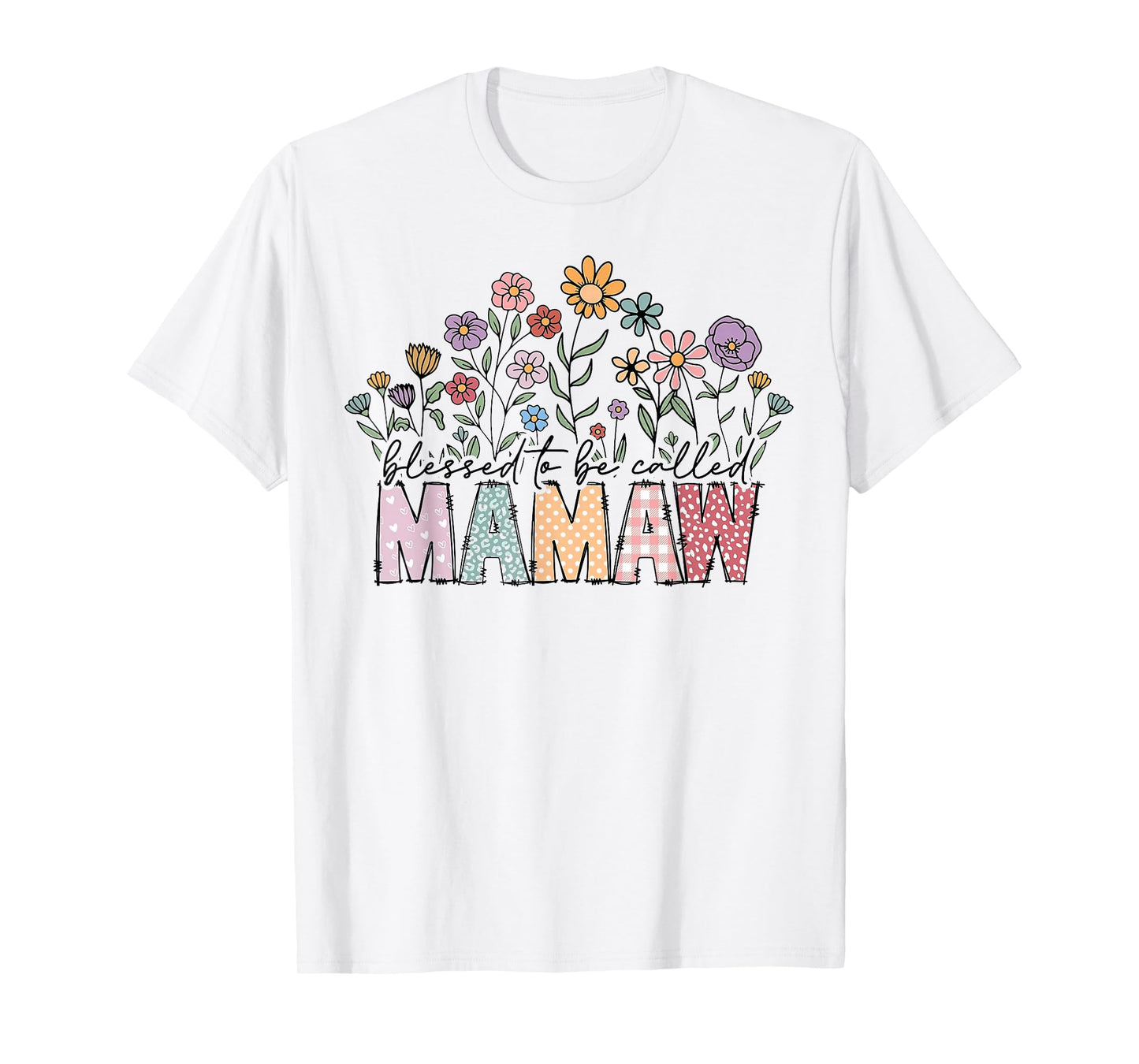 Blessed To Be Called Mamaw Floral Mother's Day T-Shirt