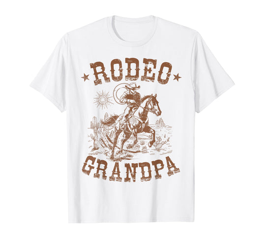 Rodeo Grandpa Western Cowboy Family Matching Father's Day T-Shirt