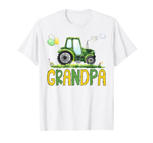 Grandpa of The Birthday Boy Tractor Farm Truck Matching T-Shirt