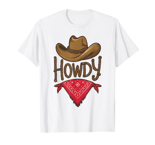 Cowboy Hat Cowgirl Country Chic Rodeo Rustic Western Howdy T-Shirt