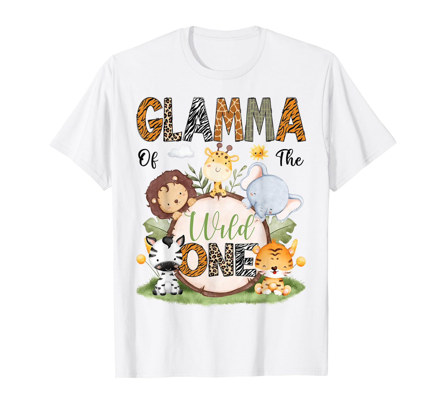 Glamma Of The Wild One 1St Birthday Boy Safari Lover T-Shirt