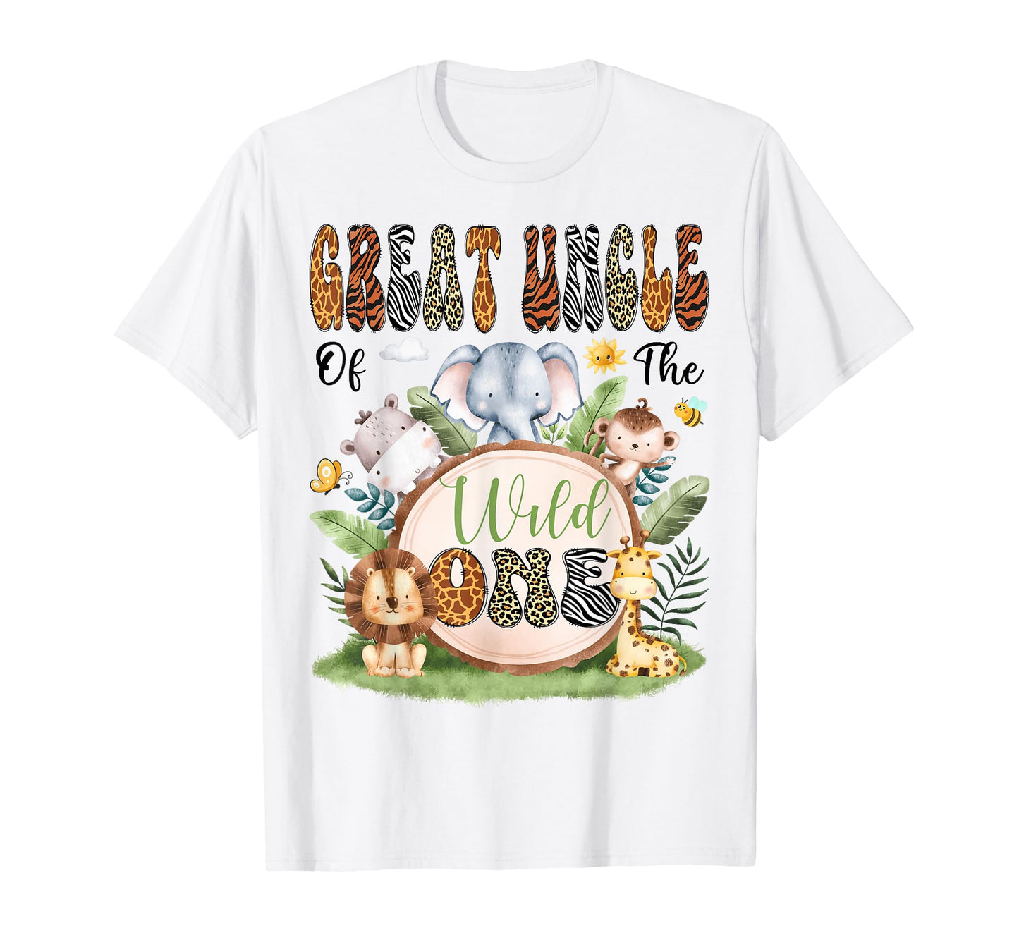 Great Uncle Of The Wild One Safari Jungle 1St Birthday T-Shirt