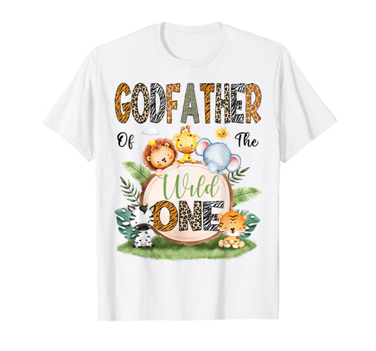 GodFather Of The Wild One Safari Jungle 1St Birthday T-Shirt