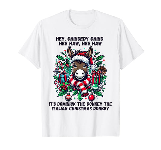 Cute Christmas Italian Christmas Donkey Dominick The Donkey T-Shirt