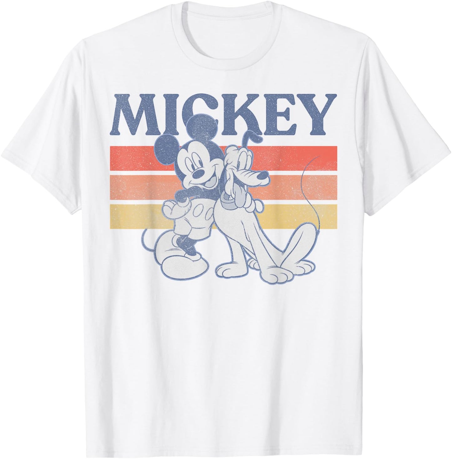 Disney Mickey And Friends Mickey And Pluto Retro Line T-Shirt