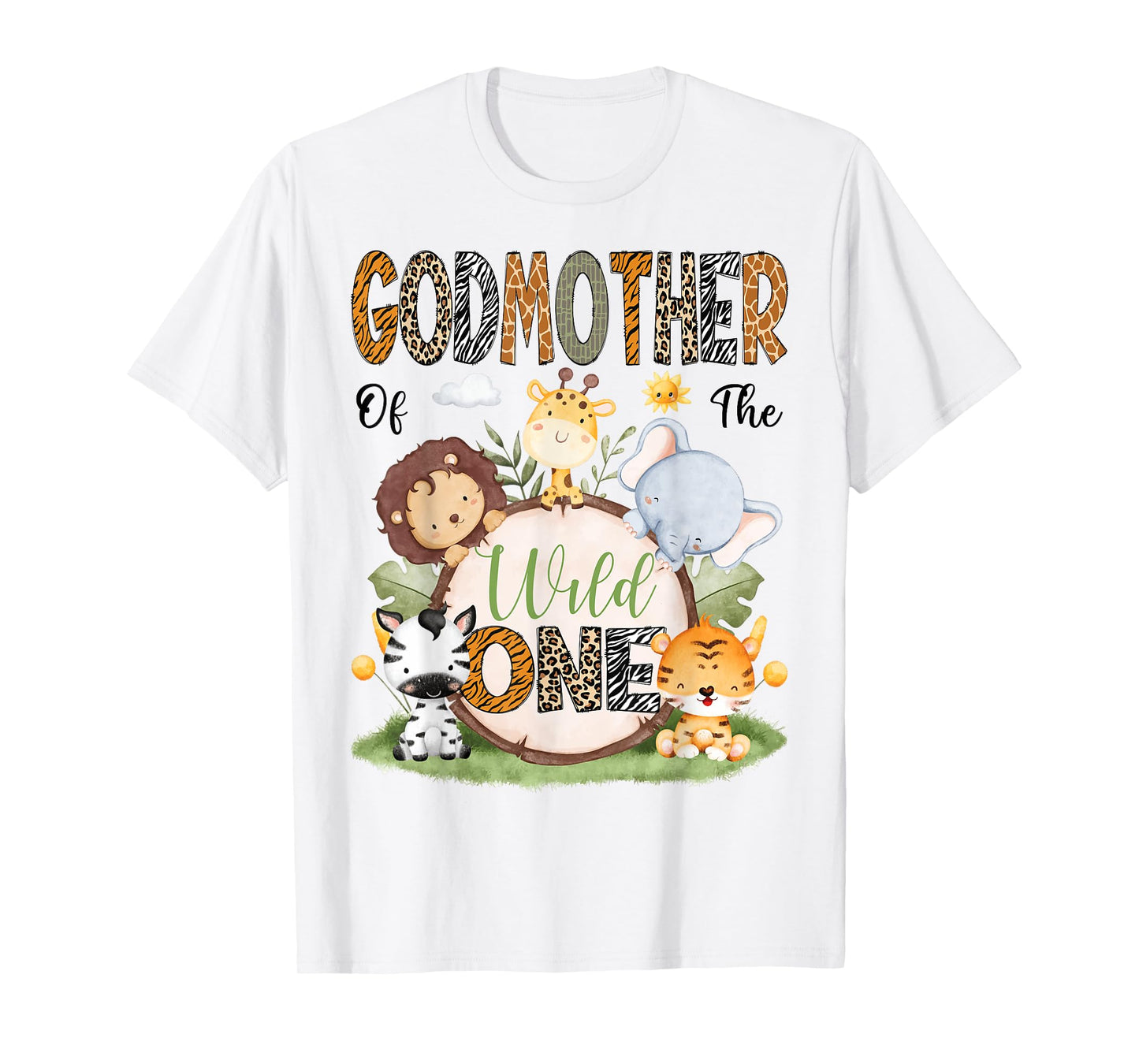 GodMother Of The Wild One 1St Birthday Boy Safari Lover T-Shirt
