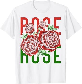 Vintage Inspired Botanical Flower Gardener Naturalist Rose T-Shirt