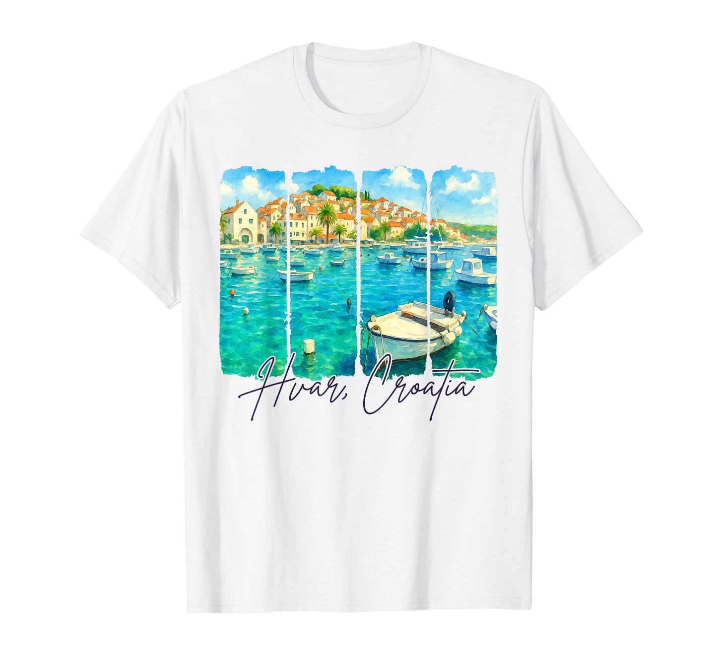 Hvar Croatia Traveling Brushstroke Meet Me In Hvar Souvenir T-Shirt
