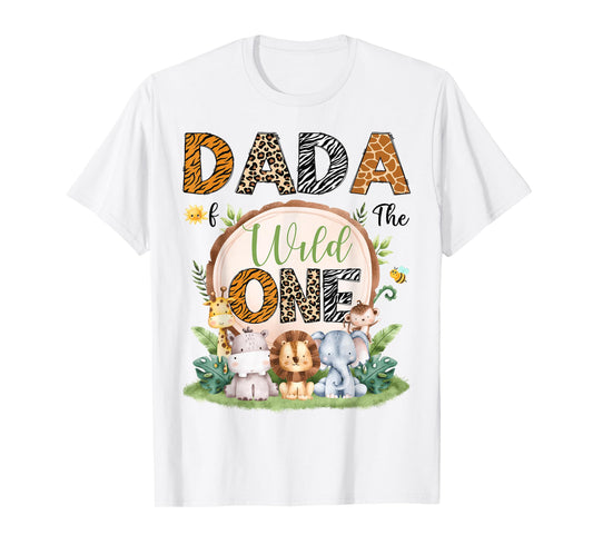 Dada Of The Wild One 1St Birthday Boy Safari Jungle T-Shirt