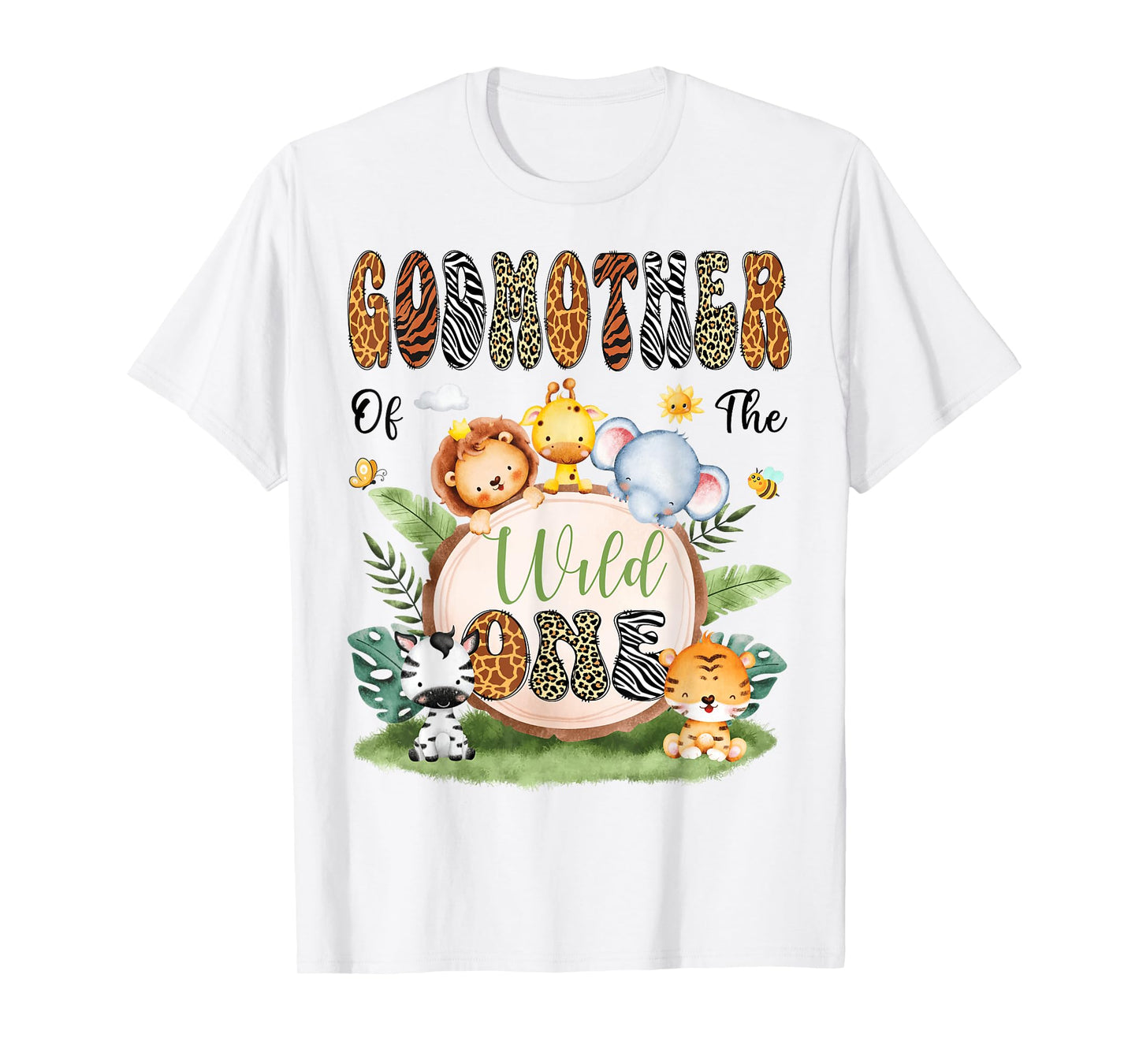 GodMother Of The Wild One Safari Jungle 1St Birthday Boy T-Shirt