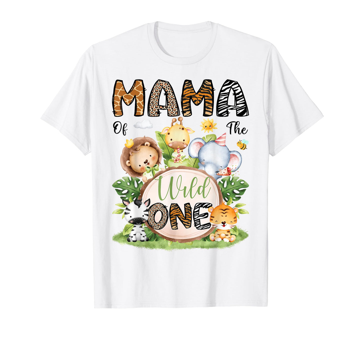 Mama Of The Wild One Safari Jungle 1St Birthday Boy T-Shirt