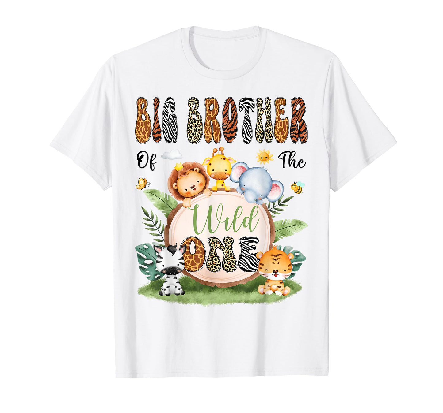 Big Brother Of The Wild One Safari Jungle 1St Birthday Boy T-Shirt